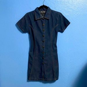 MPH Blues Denim Button Down Dress